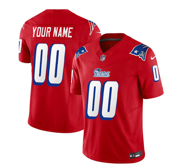 Men & Women & Youth New England Patriots Active Player Custom Red 2023 F.U.S.E. Throwback Limited Football Stitched Jersey